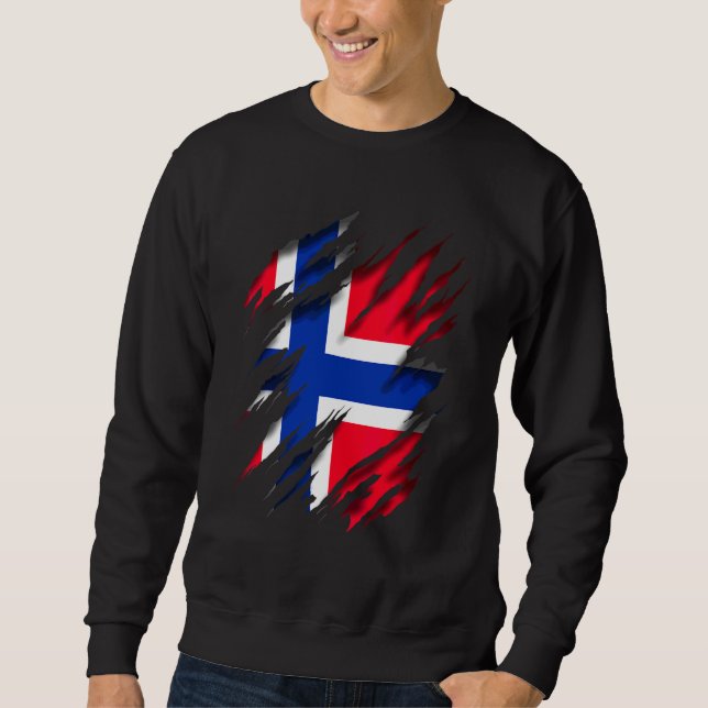 Sweatshirt Norge Drapeau norvégien Norvège (Devant)