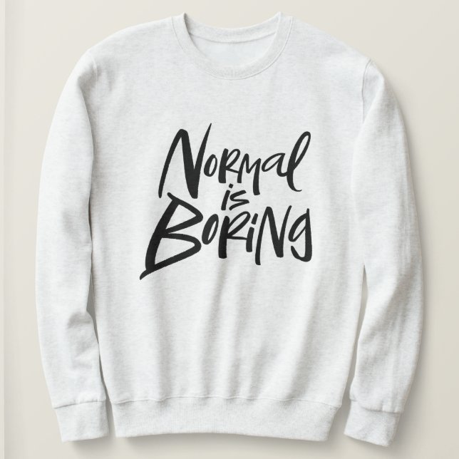 Sweatshirt Normale Est Noir Ennuyeux Calligraphie Lettres (Design devant)