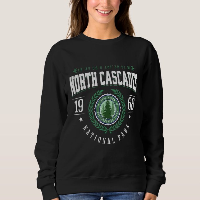 Sweatshirt North Cascades National Park Washington Pine Tree  (Devant)