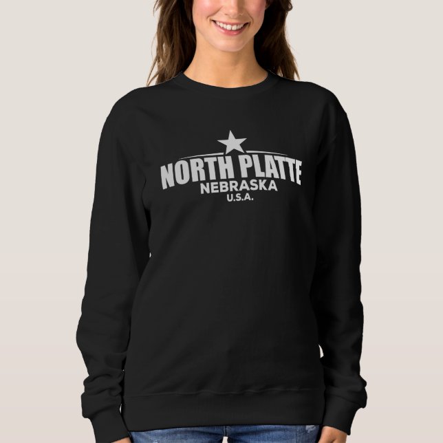 Sweatshirt North Platte Nebraska Rétro Vintage (Devant)