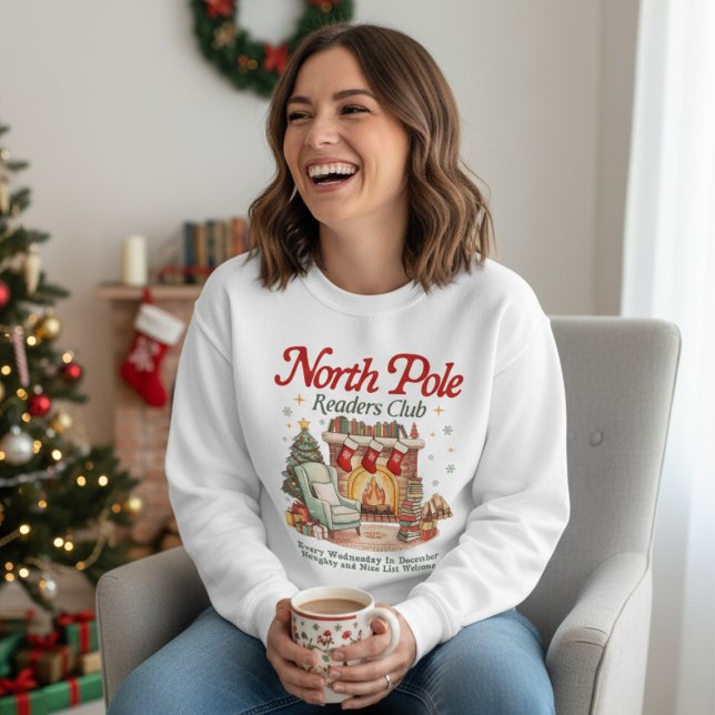 Sweatshirt North Pole Readers Club Book Lover Christmas (Créateur téléchargé)