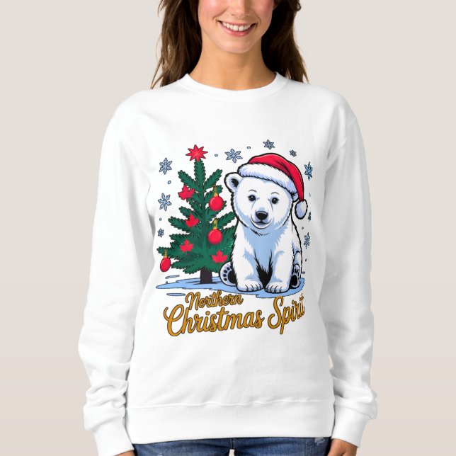 Sweatshirt Northern Christmas Spirit & Canadian Christmas (Devant)