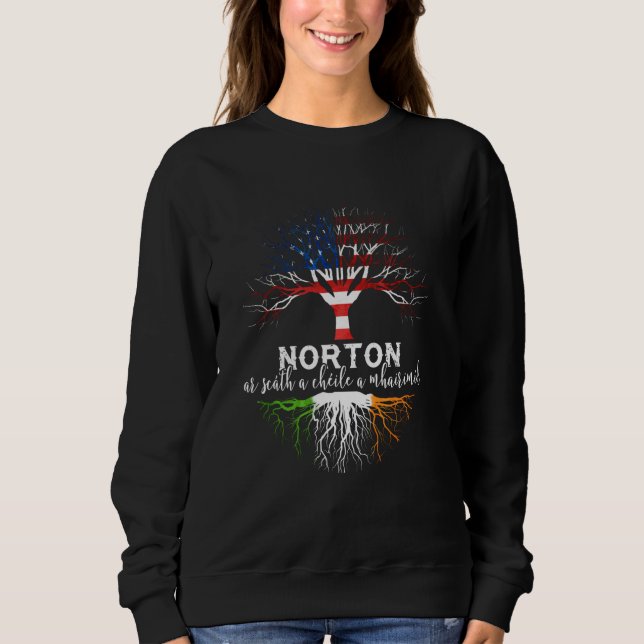 Sweatshirt Norton Irish Nom De Famille Shirt Irish Roots (Devant)