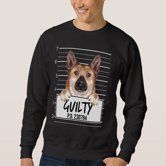 Sweatshirt Norvégien Buhund Mugshot Coupable Chien (Devant)