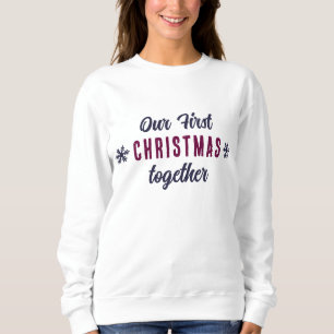 Sweatshirt Nos premiers Noël Ensemble Flammes De Neige