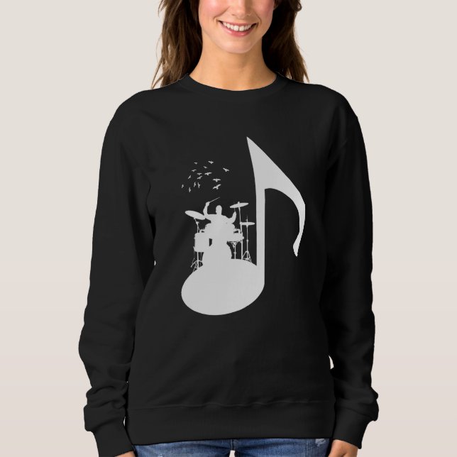 Sweatshirt Noter Oiseaux Drummer (Devant)