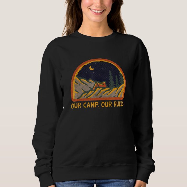 Sweatshirt Notre camp Nos règles Été Faune Tropical Outdoo (Devant)