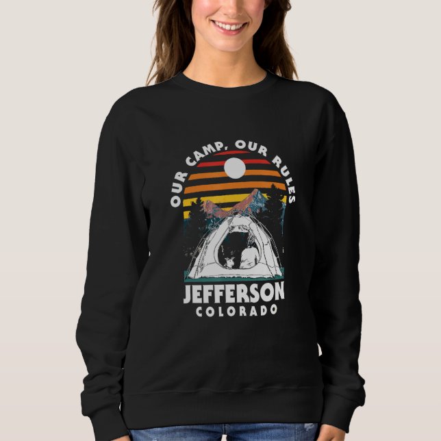 Sweatshirt Notre Camp Nos Règles Jefferson Camping Colorado C (Devant)