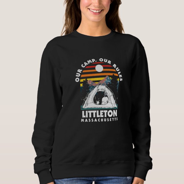 Sweatshirt Notre Camp Nos Règles Littleton Camping Massachuse (Devant)