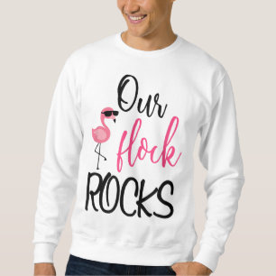 Sweatshirt Notre Flock Rocks Flamant rose Fête des Mères Cade