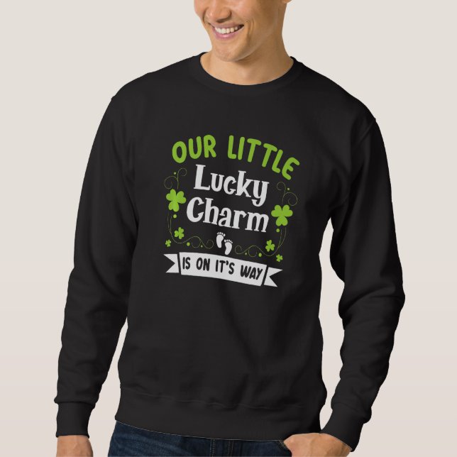 Sweatshirt Notre petit charme chanceux est sur le chemin St P (Devant)