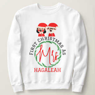 Sweatshirt Notre premier Noël en tant que M. et Mme Newlywa