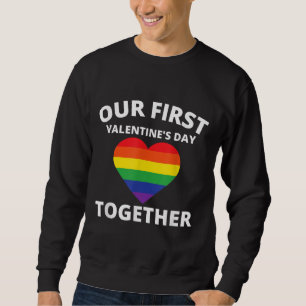 Sweatshirt Notre première journée de Valentines ensemble tenu