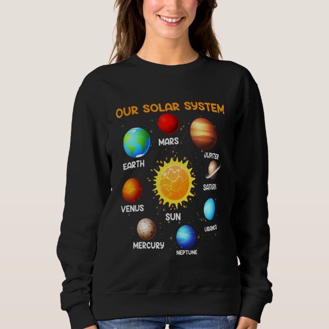Sweatshirt Notre système solaire Science Astronomie Physique (Devant)