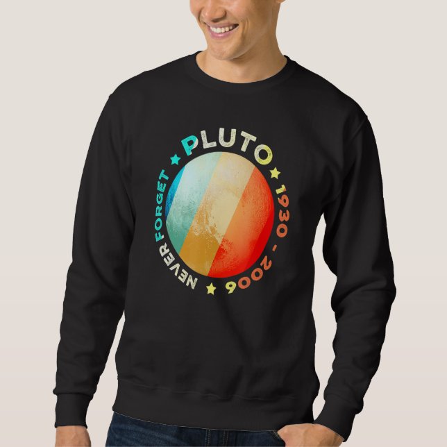 Sweatshirt N'oubliez jamais Pluto Funny Retro Planet Space Sc (Devant)