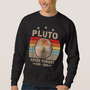 Sweatshirt N'oubliez jamais Pluto Retro Nerdy Astronomie Spac