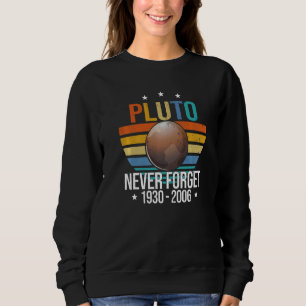 Sweatshirt N'oubliez jamais Pluton Retro Vintage Planet Astro