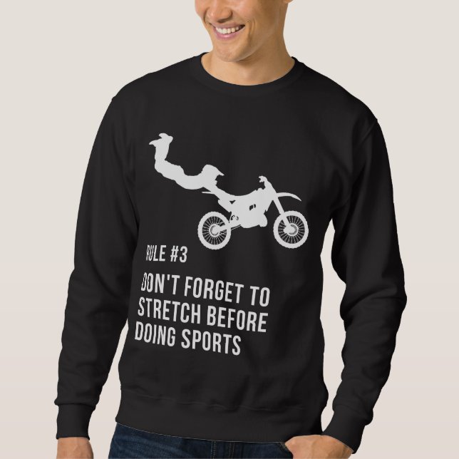 Sweatshirt N'oubliez pas Stretch Motorbike Stuntman (Devant)