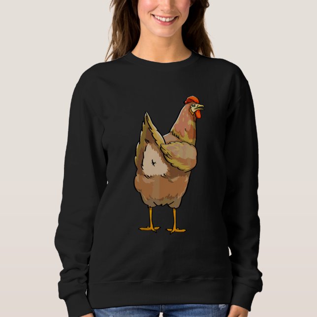 Sweatshirt Nourriture de cul de poulet   Les femmes aiment la (Devant)