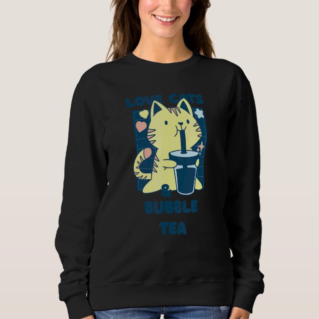 Sweatshirt Nourriture Japonaise Asiatique Chat Animal De Comp (Devant)