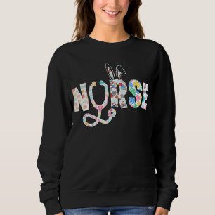 Sweatshirt Nourriture Vie Pâques Mignonne Lapin Avec Oeufs St