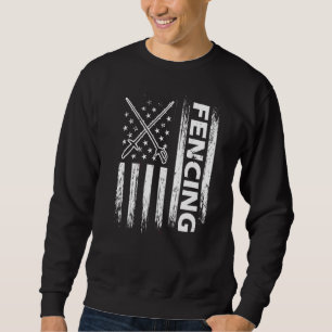 Sweatshirt Nous clôturer Drapeau Américain Sabre Rapier Duel