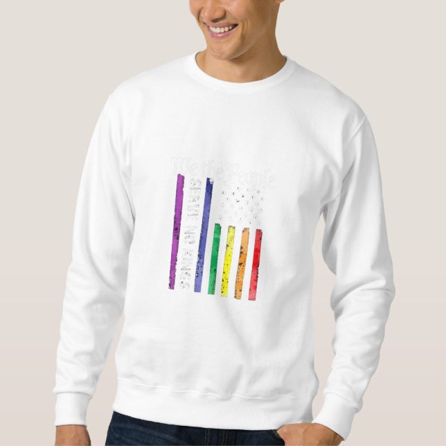 Sweatshirt Nous, le Peuple, ne Servons Aucun Roi LGBT Démocra (Devant)