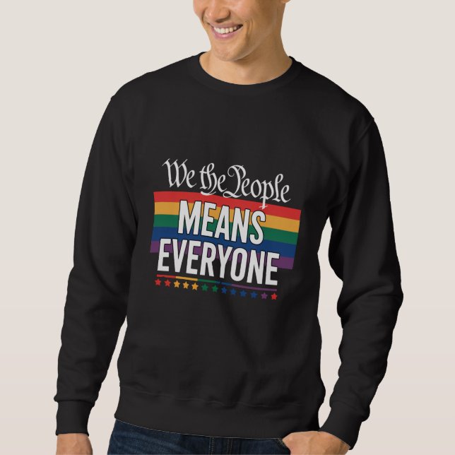 Sweatshirt Nous Le Peuple Signifie Tout Le Monde Constitution (Devant)