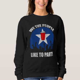 Sweatshirt Nous Les Gens Aiment La Coupe Du Parti - 4 juillet