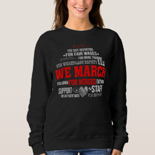 Sweatshirt Nous Marchons Pour Infirmières Infirmière Aîné Mil