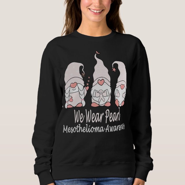Sweatshirt Nous Portons De La Perle Pour La Sensibilisation A (Devant)