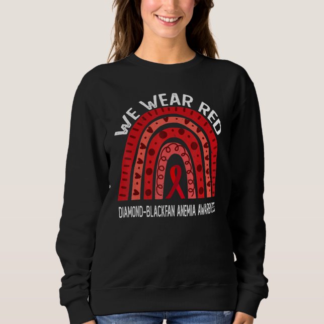 Sweatshirt Nous Portons Red Rainbow Pour Diamant Blackfan Ane (Devant)