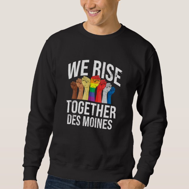Sweatshirt Nous Sommes Ensemble Des Moines Lgbtq Iowa Pride M (Devant)