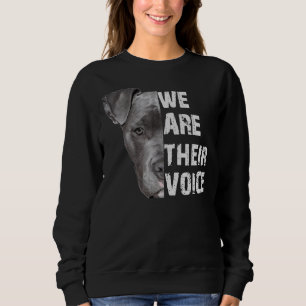 Sweatshirt Nous Sommes Leur Amoureux des chiens Pitbull Voix