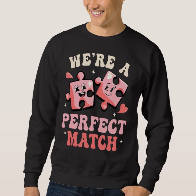 Sweatshirt Nous sommes un couple Heureuse Sainte-Valentin par (Devant)