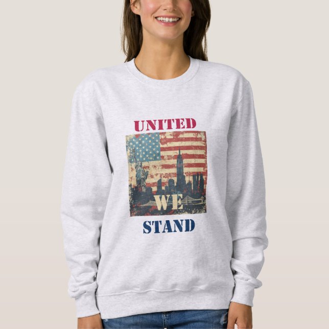 Sweatshirt Nous unissons nos forces | Conception patriotique  (Devant)