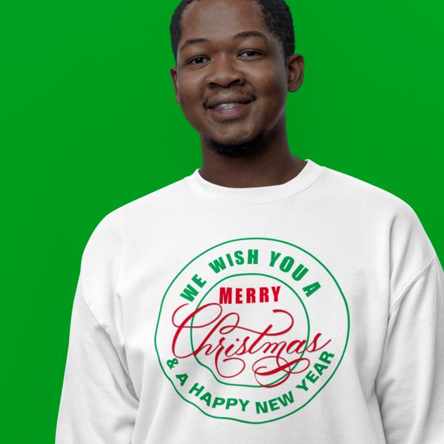 Sweatshirt Nous vous souhaitons un joyeux Noël rouge et vert (Créateur téléchargé)