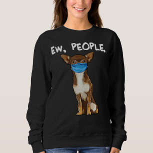 Sweatshirt Nouveaux Chihuahua Portant Un Masque Distanci Soci