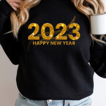Nouvel an 2023 Parties scintillant d'or étincelant