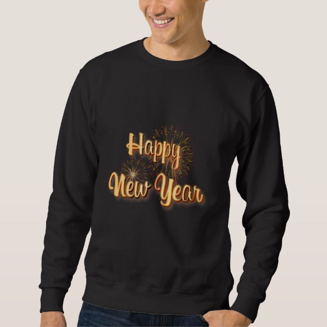 Sweatshirt Nouvel An Eve Party Fournitures NYE 2023 Happy New (Devant)