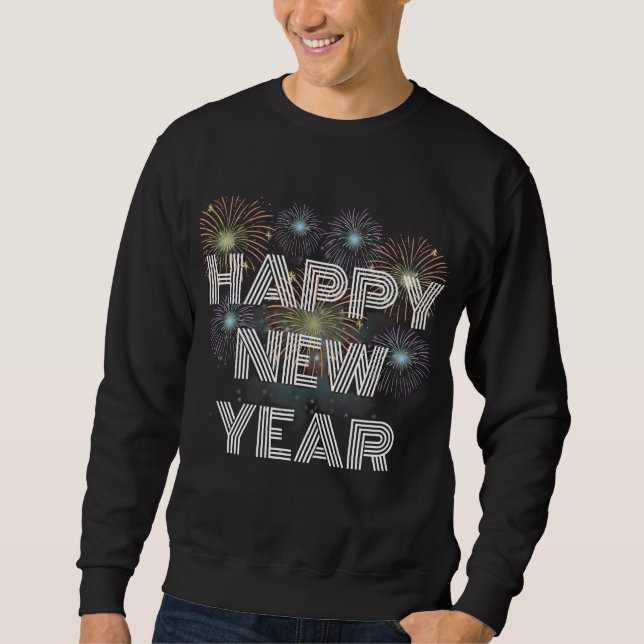 Sweatshirt nouvelle année heureuse (Devant)