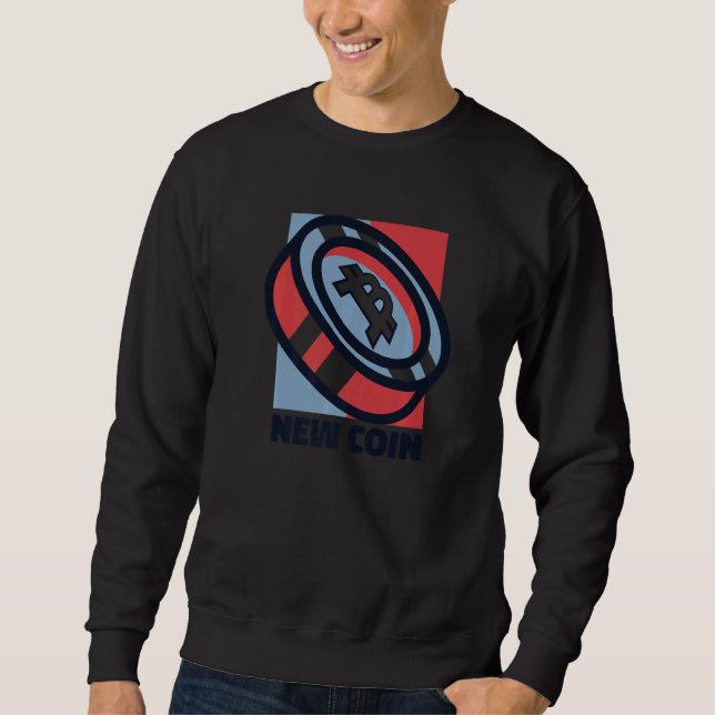 Sweatshirt Nouvelle crypto-monnaie blockchain Crypto Bitcoin  (Devant)