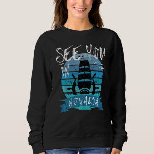 Sweatshirt Novalja Croatie Bateau Yacht Capitaine équipage Na