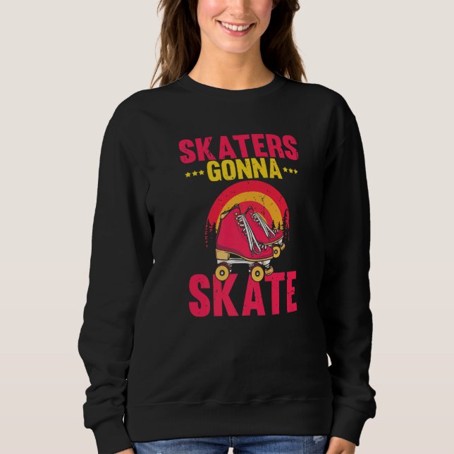 Sweatshirt Novelty Nostalgale Old Fashioned Roller Skates Ent (Devant)
