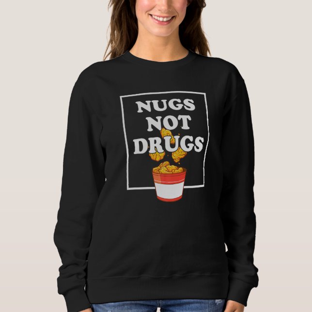 Sweatshirt Nuages et non drogues Poulet Agricole Nuggets Alim (Devant)