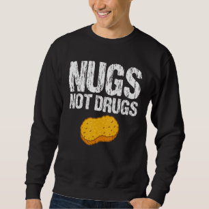 Sweatshirt Nuages Non Drogues Poulet Nuggets Vêtements Vintag