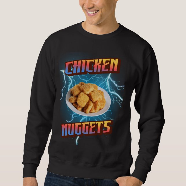 Sweatshirt Nuggets De Poulet Drôle Métal Lourd, Bootleg Sty (Devant)