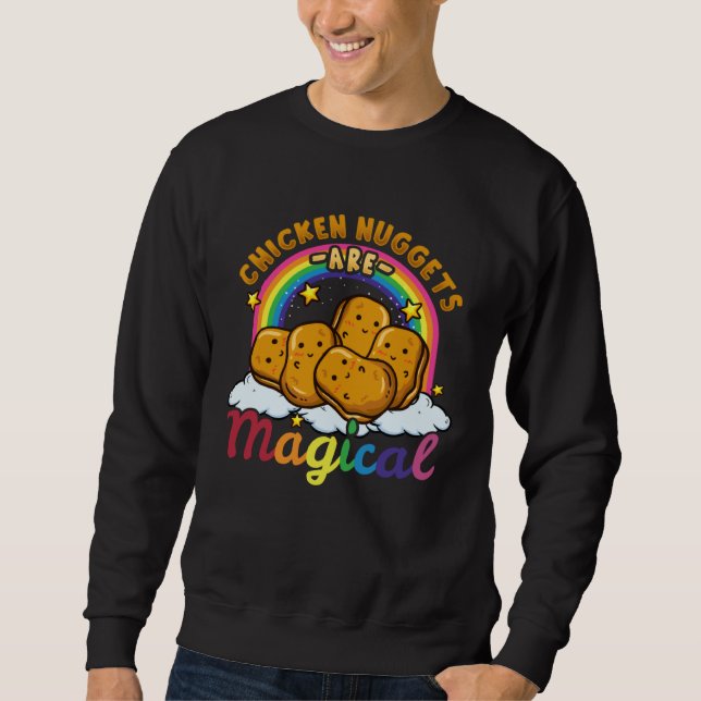 Sweatshirt Nuggets de Poulet Nourriture Restauration Rapide A (Devant)