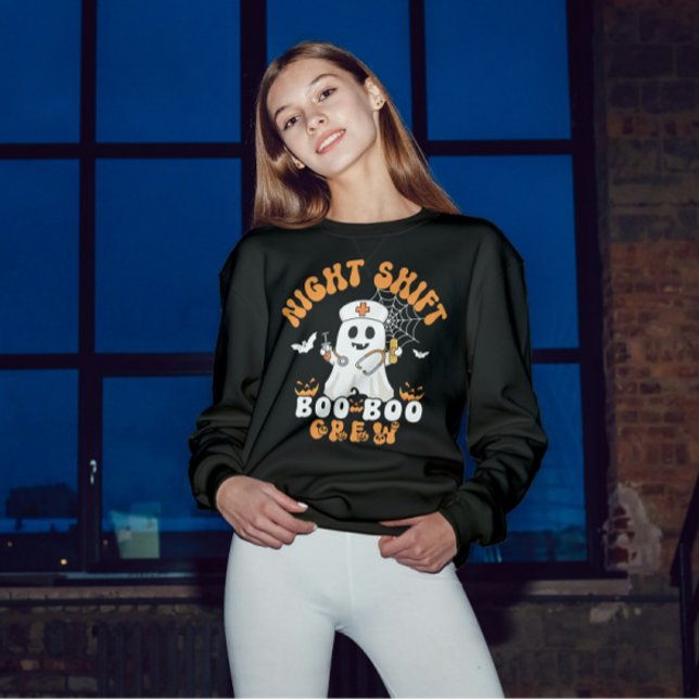 Sweatshirt Nuit Shift BOO BOO Crew Nurse Halloween (Créateur téléchargé)