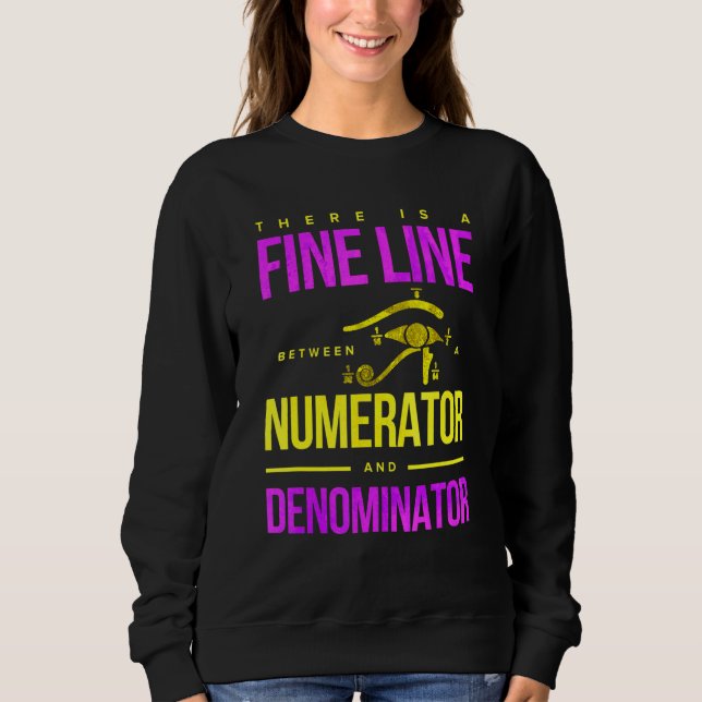 Sweatshirt Numérateur Et Dénominateur De Ligne Fin (Devant)